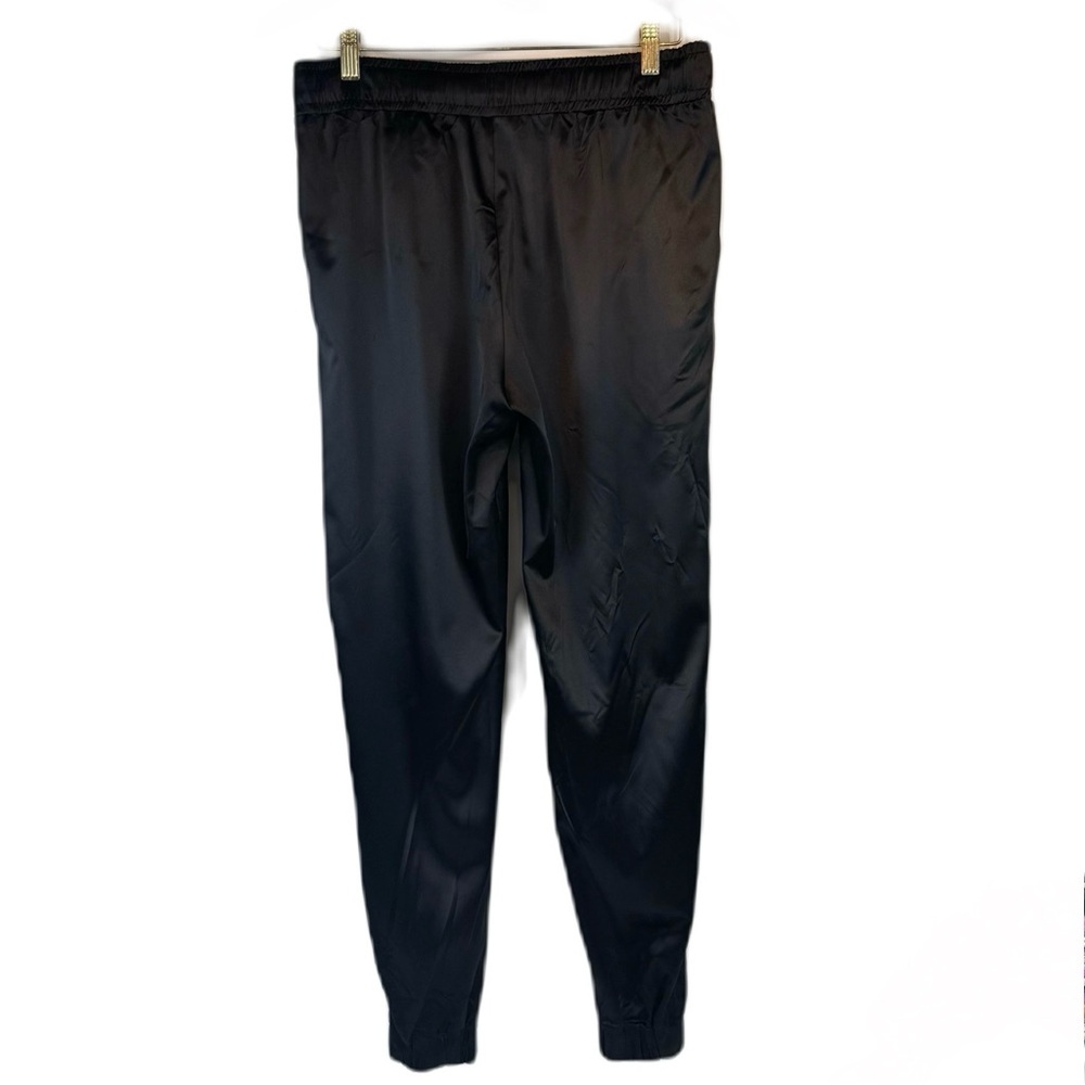 Lilly Pulitzer black silky stretch jogger drawstring pants w pockets Julissa Med